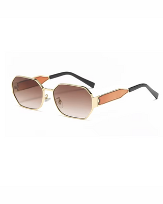 Retro Square Metal Sunglasses for Women