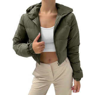 Cropped Quilted Puffer Jacket