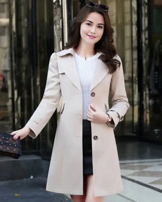 Women's Mid-Length Trench Coat