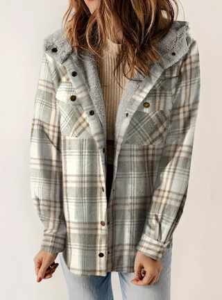 Plaid Teddy Fleece Jacket