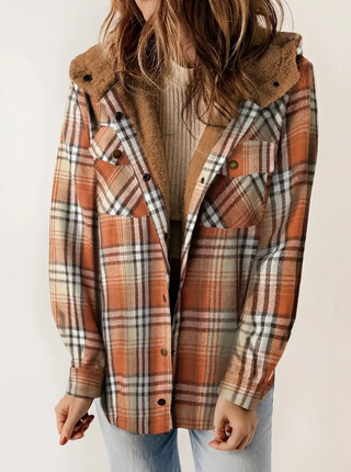 Plaid Teddy Fleece Jacket