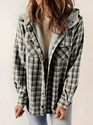 Plaid Teddy Fleece Jacket