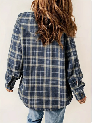 Plaid Teddy Fleece Jacket