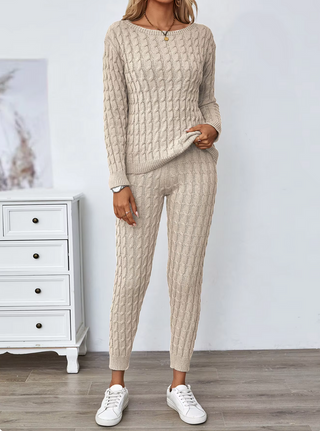 Lily Solid Knitted Two-Piece Set